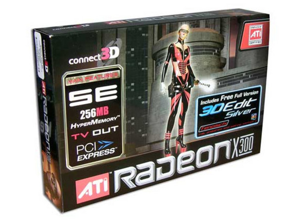 T. de Video Connect3D Radeon X300 SE con 256MB HM, Salida a TV. Puerto PCI Express x 16
