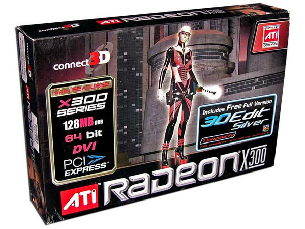 T. de Video Connect3D Radeon X300 SE con 128MB, Salida a TV. Puerto PCI Express x 16