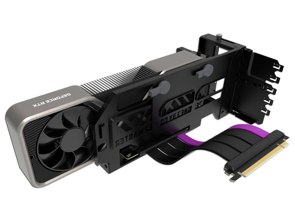 Kit de Soporte vertical Cooler Master Holder Kit V3, Para Tarjetas Gráficas, PCI Express 4.0, Color Negro.
