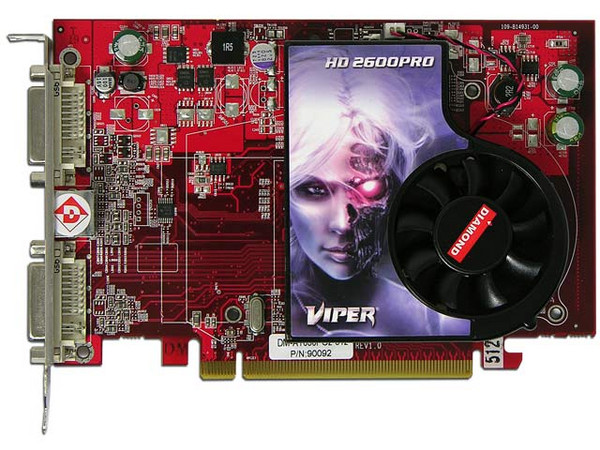 Tarjeta de Video Diamond ATI Radeon HD 2600PRO, 512MB DDR2, Salida a TV, 100% compatible con DirectX 10. Puerto PCI Express 16x
