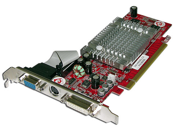 T. de Video Diamond ATI Radeon X300SE con 128MB (256MB Hyper Memory) DVI y Salida a TV. Puerto PCI Express x 16