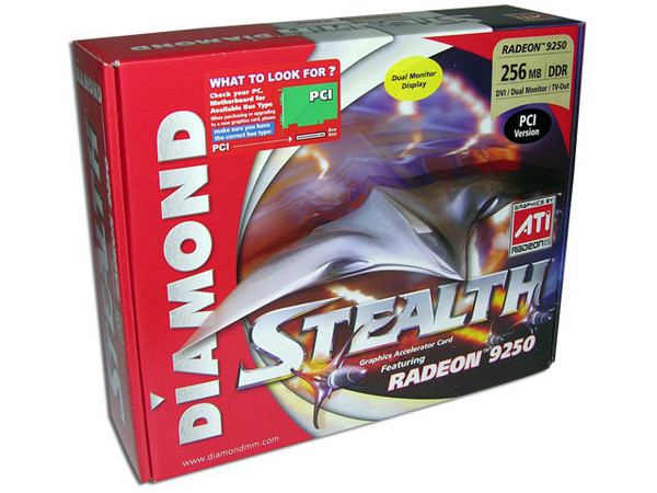 T. de Video Diamond ATI Radeon 9250 con 256MB DDR, Salida a TV. Puerto PCI