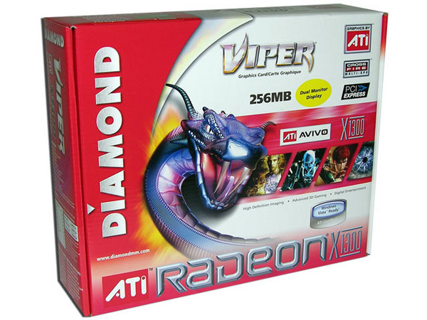 T. de Video Diamond ATI Radeon X1300 con 256MB, Salida a TV. Puerto PCI Express x 16