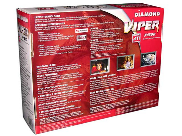 T. de Video Diamond ATI Radeon X1300 con 256MB, Salida a TV. Puerto PCI Express x 16