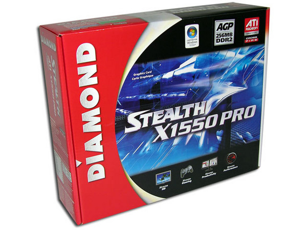T. de Video Diamond ATI Radeon X1550 PRO con 256MB, Salida a TV. Puerto AGP 8X