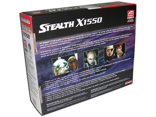 T. de Video Diamond ATI Radeon X1550 con 256MB, Salida a TV. Puerto PCI Express x 16