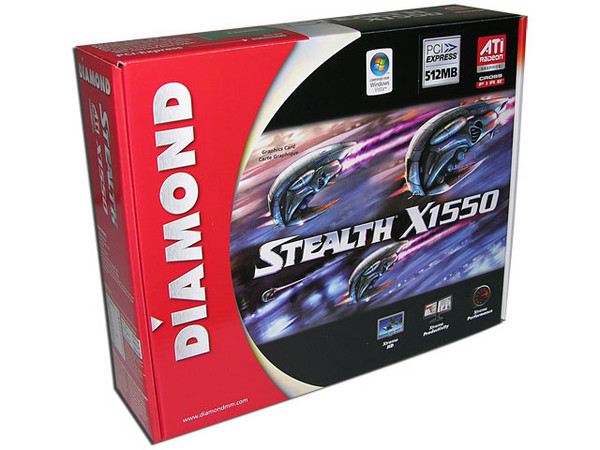 T. de Video Diamond ATI Radeon X1550 con 512MB, Salida a TV. Puerto PCI Express x 16