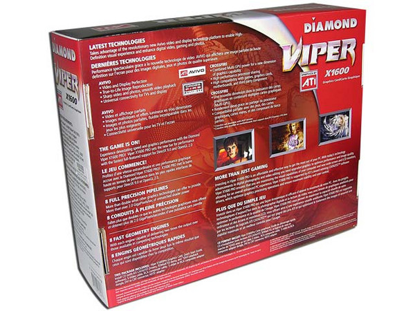 T. de Video Diamond  ATI Radeon X1600 PRO con 512MB, Salida a TV. Puerto AGP 8X