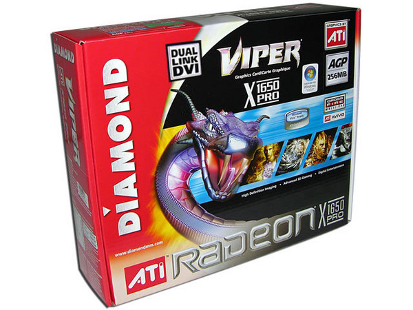 T. de Video Diamond ATI Radeon X1650 PRO con 256MB, Salida a TV. Puerto AGP 8X