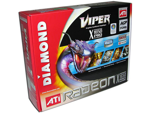 T. de Video Diamond ATI Radeon X1650 PRO con 512MB, Salida a TV. Puerto AGP 8X