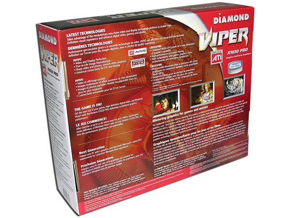 T. de Video Diamond ATI Radeon X1650 PRO con 512MB, Salida a TV. Puerto AGP 8X