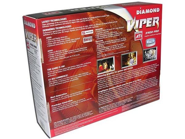 T. de Video Diamond ATI Radeon X1650 PRO con 512MB, Salida a TV. Puerto PCI Express x 16