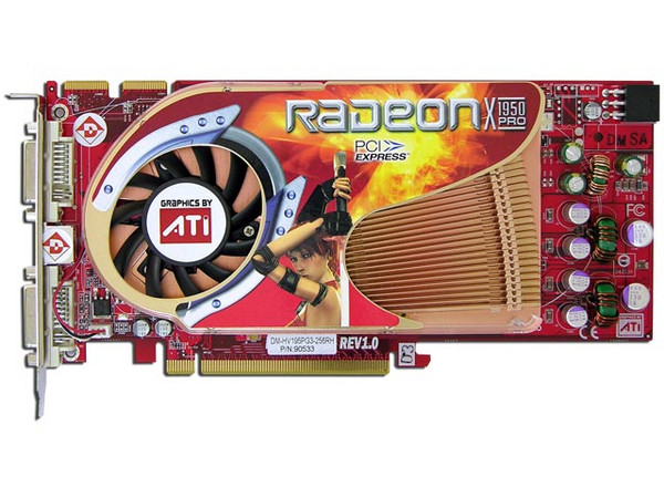  T. de Video Diamond ATI Radeon X1950 PRO con 256MB, Salida a TV. Puerto PCI Express x 16