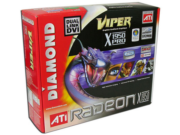 T. de Video Diamond ATI Radeon X1950 PRO con 512MB, Salida a TV. Puerto PCI Express x 16