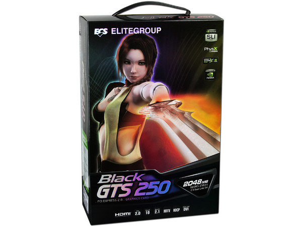 Tarjeta de Video ECS NVIDIA Black GeForce GTS 250, 2GB DDR3. Puerto PCI Express 2.0