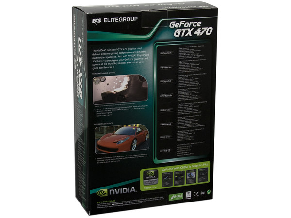 Tarjeta de Video ECS NVIDIA  GeForce GTX 470, 1280MB DDR5. Puerto PCI Express 2.0