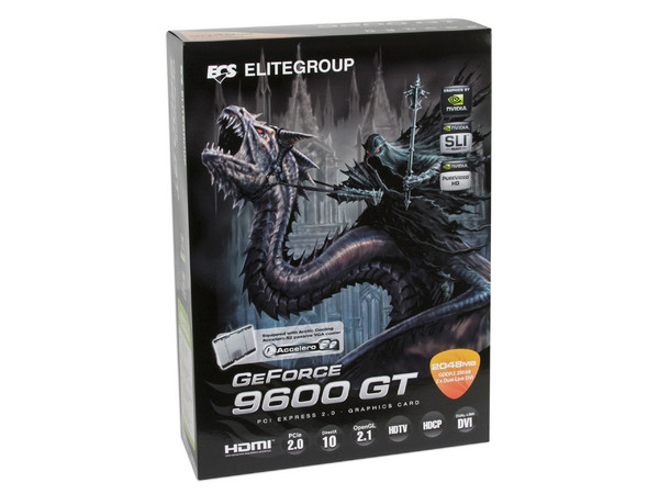 Tarjeta de Video ECS NVIDIA GeForce 9600GT con Artic Cooling Accelero S2, 2GB DDR2, Salida a TV. Puerto PCI Express 2.0