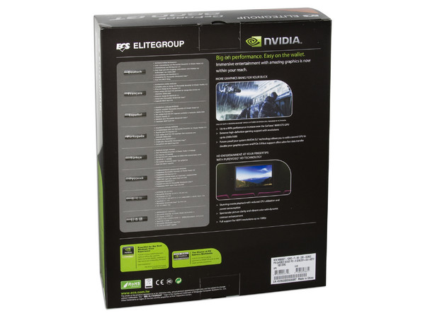 Tarjeta de Video ECS NVIDIA GeForce 9600GT, 1GB DDR2, Salida a TV. Puerto PCI Express 2.0