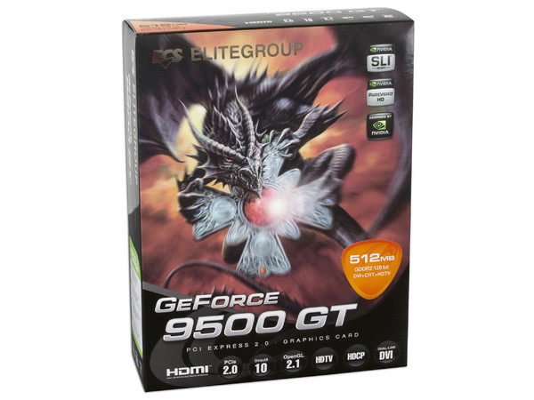 Tarjeta de Video ECS NVIDIA GeForce 9500GT, 512MB DDR2, Salida a TV, Puerto PCI Express 2.0