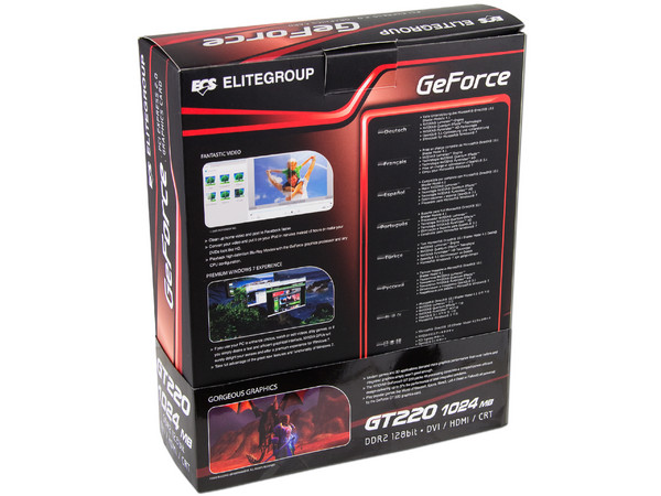 Tarjeta de Video ECS NVIDIA GeForce GT 220, 1GB DDR2, HDMI, DVI. Puerto PCI Express 2.0