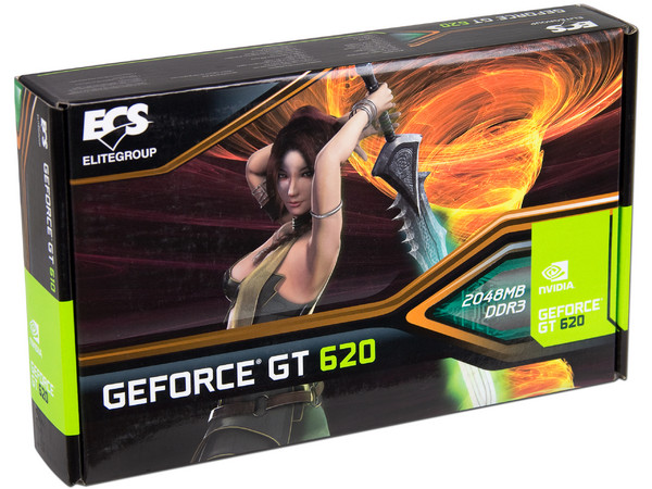Tarjeta de Video ECS NVIDIA GeForce GT 620, 2 GB GDDR3, HDMI, DVI. Puerto PCI Express x16 2.0.