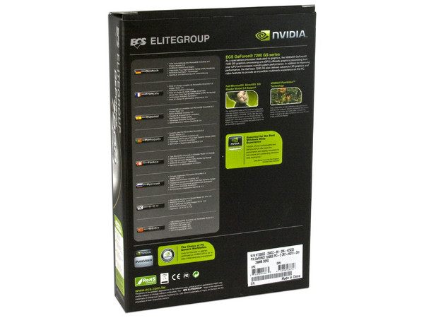 Tarjeta de Video ECS NVIDIA GeForce 7200, 256MB DDR2, Salida a TV. Puerto PCI Express x16