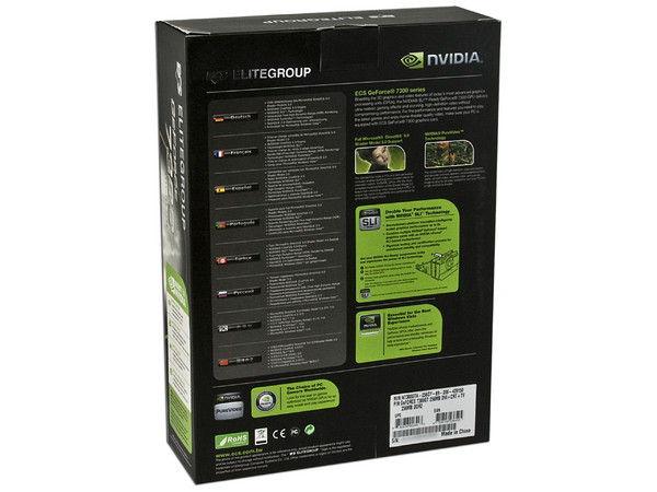Tarjeta de Video ECS NVIDIA GeForce 7300GT, 256MB DDR2, Salida a TV. Puerto AGP 8X