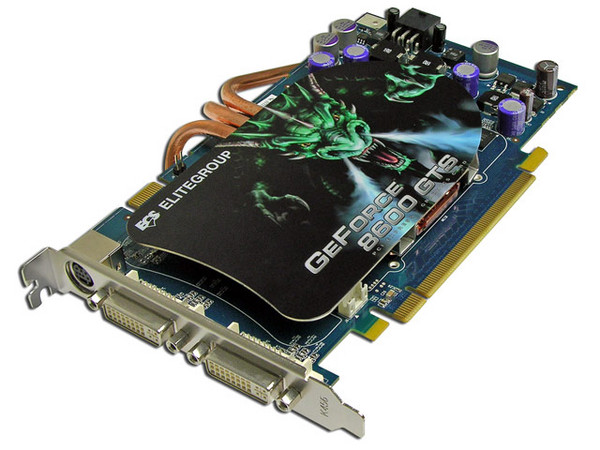 Tarjeta de Video ECS NVIDIA GeForce 8600GTS Heat Shield, 256MB DDR3, Salida a TV, 100% compatible con DirectX 10. Puerto PCI Express 16x