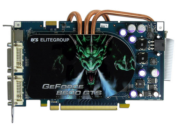  Tarjeta de Video ECS NVIDIA GeForce 8600GTS Heat Shield, 256MB DDR3, Salida a TV, 100% compatible con DirectX 10. Puerto PCI Express 16x