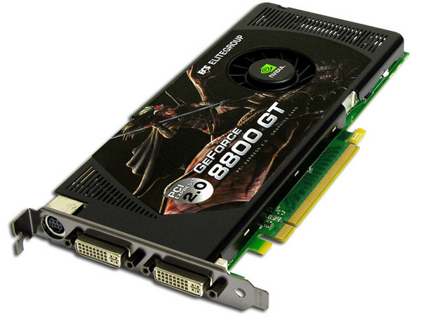 Tarjeta de Video ECS NVIDIA GeForce 8800GT, 512MB DDR3, Salida a TV, 100% compatible con DirectX 10. Puerto PCI Express 2.0