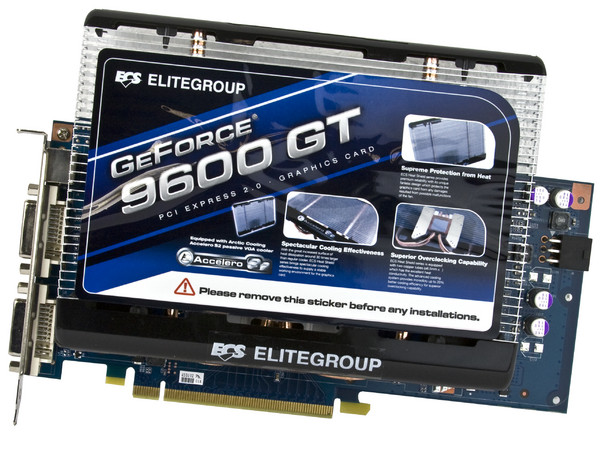 Tarjeta de Video ECS NVIDIA GeForce 9600GT con Artic Cooling Accelero, 512MB DDR3, Salida a TV, 100% compatible con DirectX 10. Puerto PCI Express 2.0
