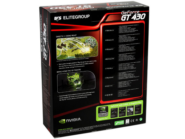 Tarjeta de Video ECS NVIDIA GeForce GT 430, 1GB DDR3, HDMI. Puerto PCI Express 2.0