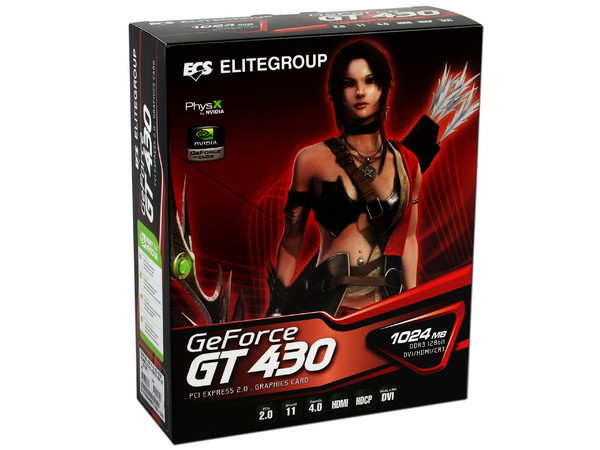 Tarjeta de Video ECS NVIDIA GeForce GT 430, 1GB DDR3, HDMI. Puerto PCI Express 2.0
