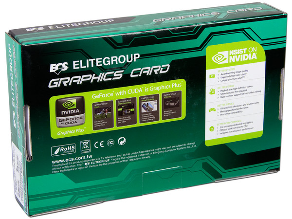 Tarjeta de Video ECS NVIDIA GeForce GT 440, 1GB GDDR5, HDMI. Puerto PCI Express 2.0
