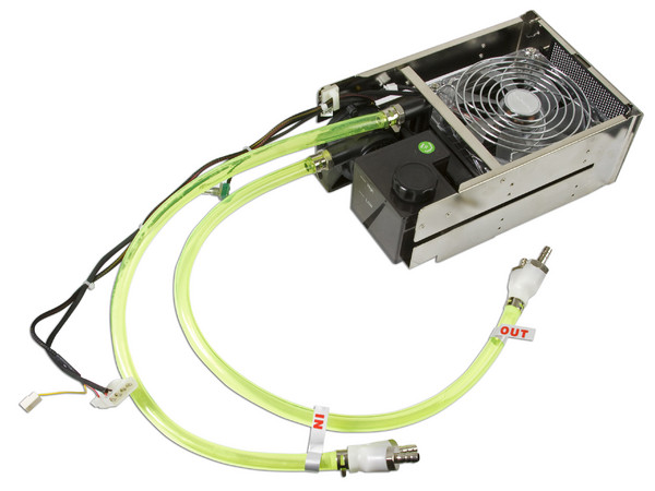 Kit ECS Hydra SLI de Dos GeForce GTS 250 de 512MB DDR3  y un Sistema de Refrigeración Líquida Thermaltake BigWater 760i. Incluye el juego Tom Clancy's Rainbow Six Vegas 2