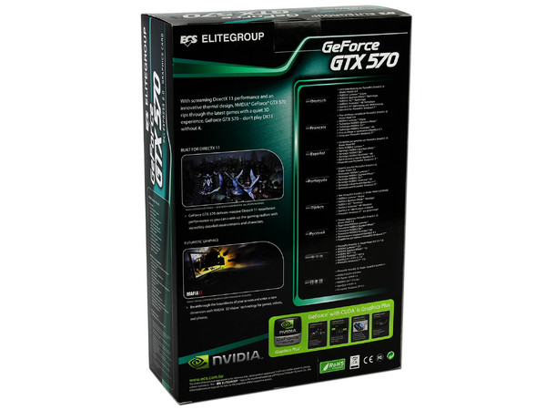 Tarjeta de Video ECS NVIDIA  GeForce GTX 570, 1280MB DDR5, Mini HDMI, Puerto PCI Express 2.0
