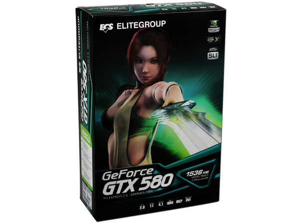 Tarjeta de Video ECS NVIDIA  GeForce GTX 580, 1536MB DDR5, Mini HDMI, Dual-Link DVI, Puerto PCI Express 2.0