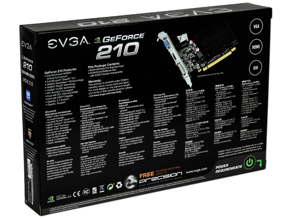 Tarjeta de Video EVGA NVIDIA GeForce 210, 1 GB GDDR3, HDMI, DVI, PCI Express x16.