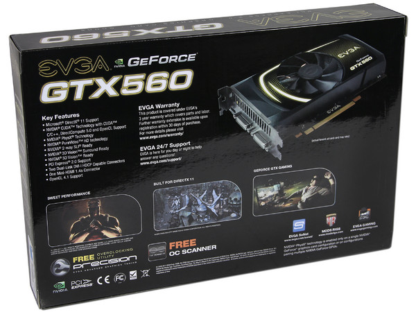 Tarjeta de Video EVGA NVIDIA GeForce GTX 560, 1024MB GDDR5, Mini-HDMI, Dual DVI, Puerto PCI Express 2.0