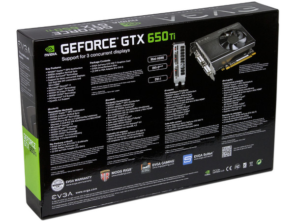 Tarjeta de Video EVGA NVIDIA GeForce GTX 650 Ti, 1 GB GDDR5, Mini HDMI, DVI, Puerto PCI Express 3.0.