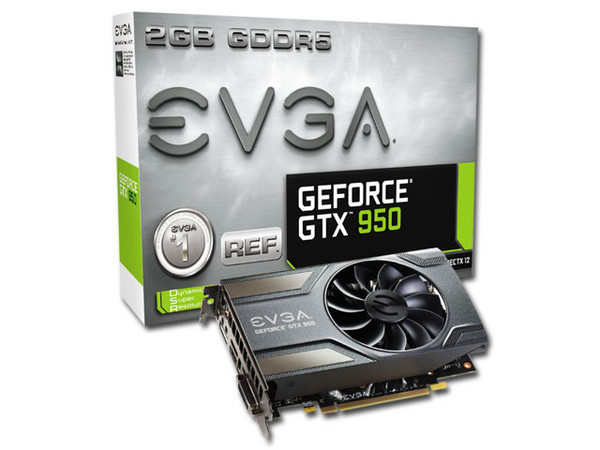 Tarjeta de Video NVIDIA EVGA GeForce GTX 950 Gaming, 2GB GDDR5, 1xHDMI, 1xDVI, 1xDisplayPort,