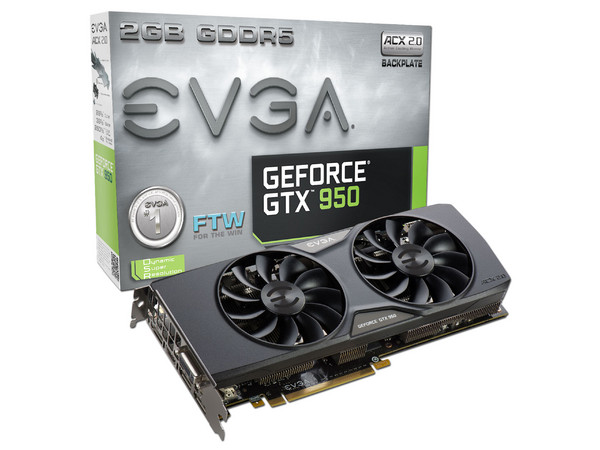 Tarjeta de Video EVGA NVIDIA GeForce GTX 950, 2 GB GDDR5, DisplayPort, HDMI, DVI, Puerto PCI Express 3.0.