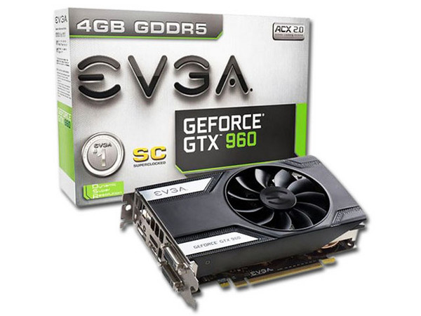 Tarjeta de Video EVGA NVIDIA GeForce GTX 960 Super SC, 4 GB GDDR5, DisplayPort, HDMI, DVI, Puerto PCI Express 3.0.