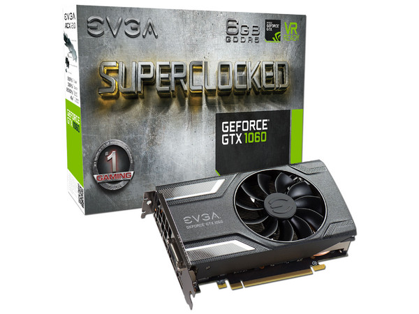 Tarjeta de Video NVIDIA EVGA GeForce GTX 1060 Superclocked, 6GB GDDR5, 1xHDMI, 1xDVI, 2xDisplayPort, PCI Express x16 3.0
