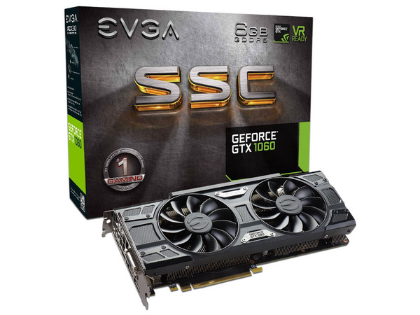Tarjeta de Video NVIDIA GeForce GTX 1060 EVGA SSC GAMING, 6GB GDDR5, 1xHDMI, 1xDVI, 3xDisplayPort, PCI Express x16 3.0