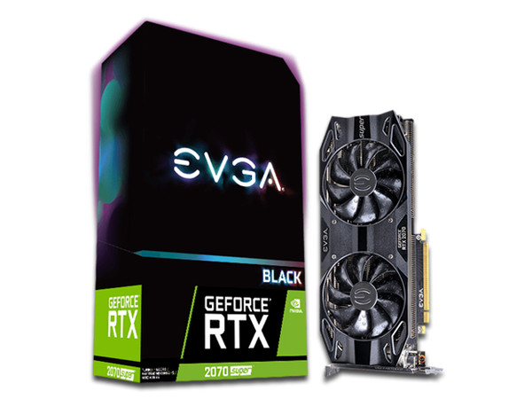 Tarjeta de Video NVIDIA GeForce RTX 2070 SUPER EVGA BLACK GAMING, 8GB GDDR6, 1xHDMI, 1xUSB-C, 3xDisplayPort, PCI Express 3.0.