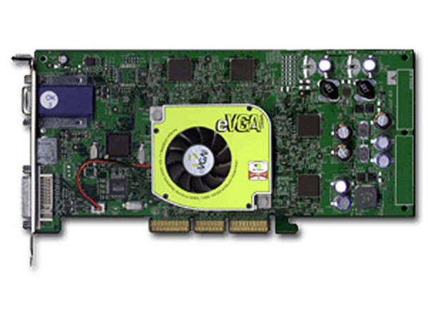 T. de Video eVGA gForce TI 4600, con 128Mb 2.8ns DDR, AGP 8X, Con Salida y Entrada de Video (VIVO).