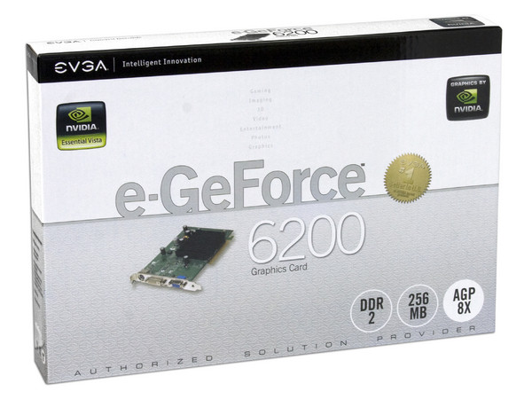 Tarjeta de Video EVGA NVIDIA GeForce 6200, 256MB DDR2, Salida a TV. AGP 8X.