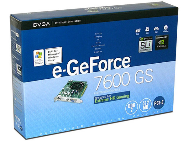 T. de Video EVGA GeForce 7600GS con 512MB, Salida a TV. Puerto PCI Express x 16
