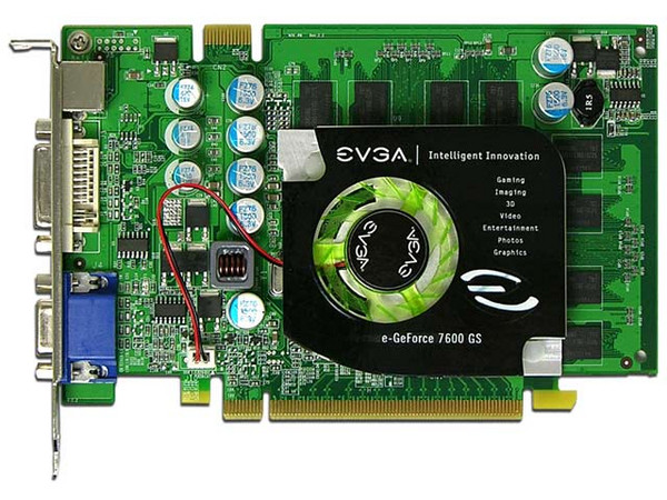 T. de Video EVGA GeForce 7600GS con 512MB, Salida a TV. Puerto PCI Express x 16